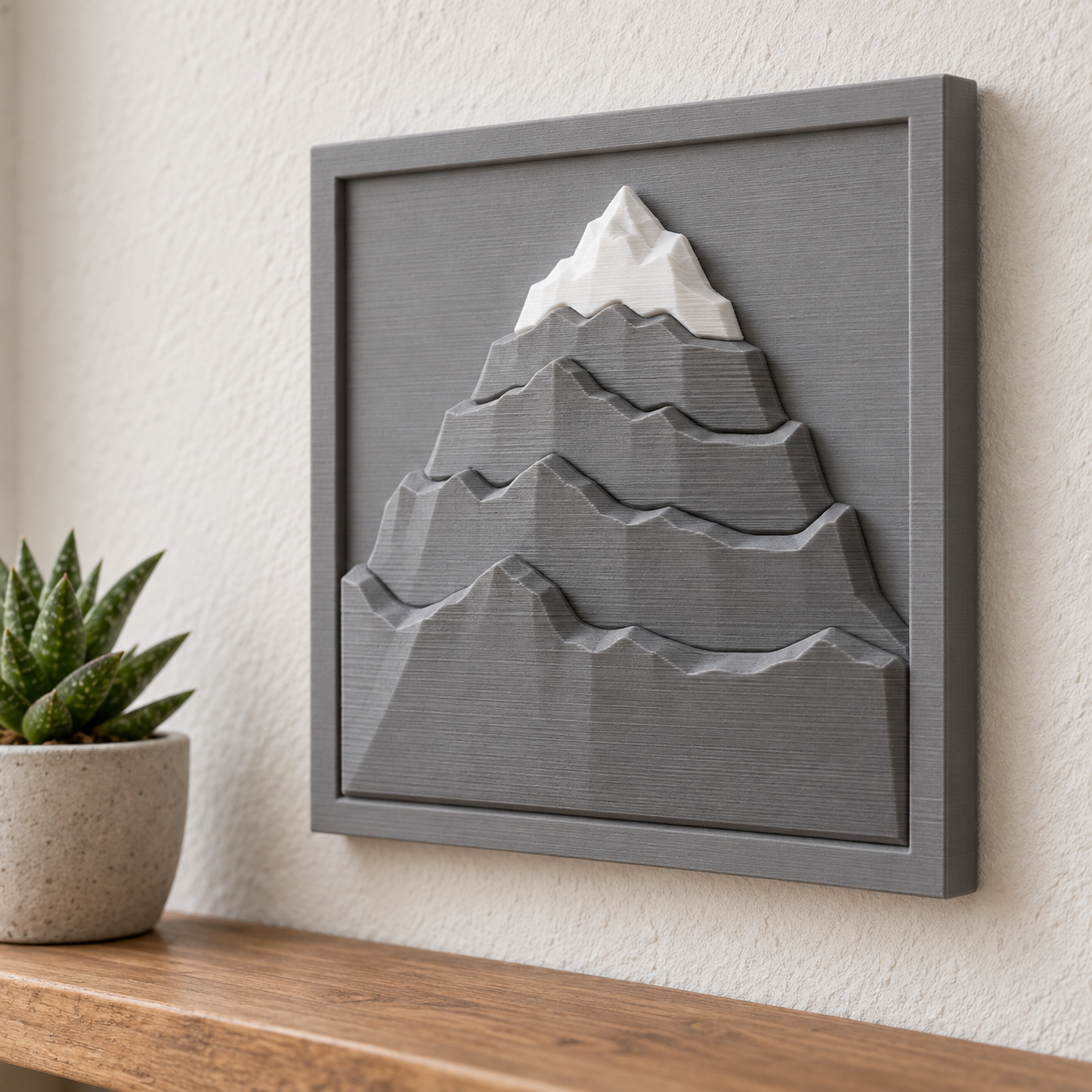 Summit Line — Peak 01: Alpine Spire (Modular Topographic Wall Art)