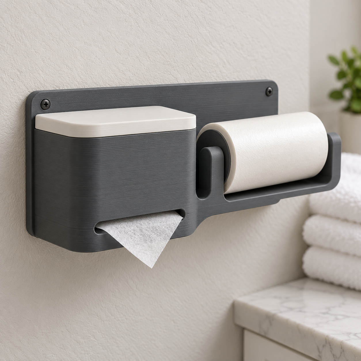 Twin-Dispense Dryer Sheet & Lint Roller Caddy
