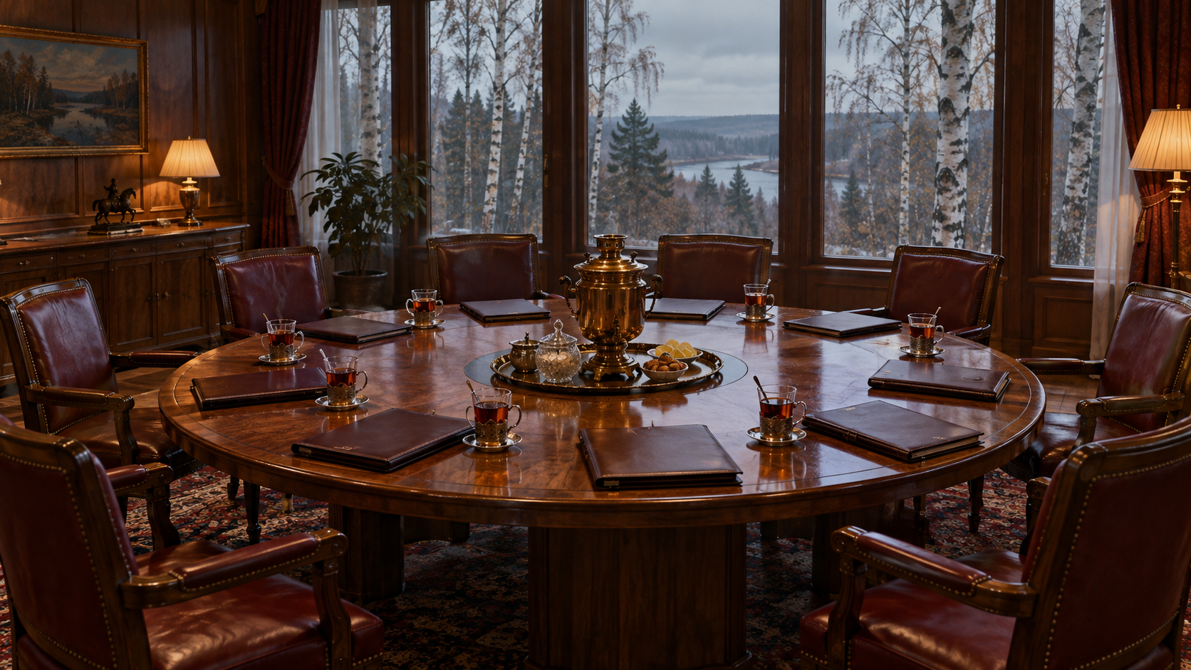 Nine signatures, six empty chairs
