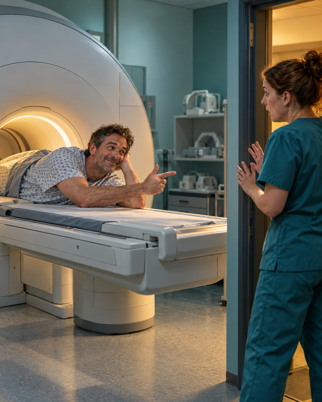 A study participant proposes lunch to an MRI technician he met eleven minutes earlier