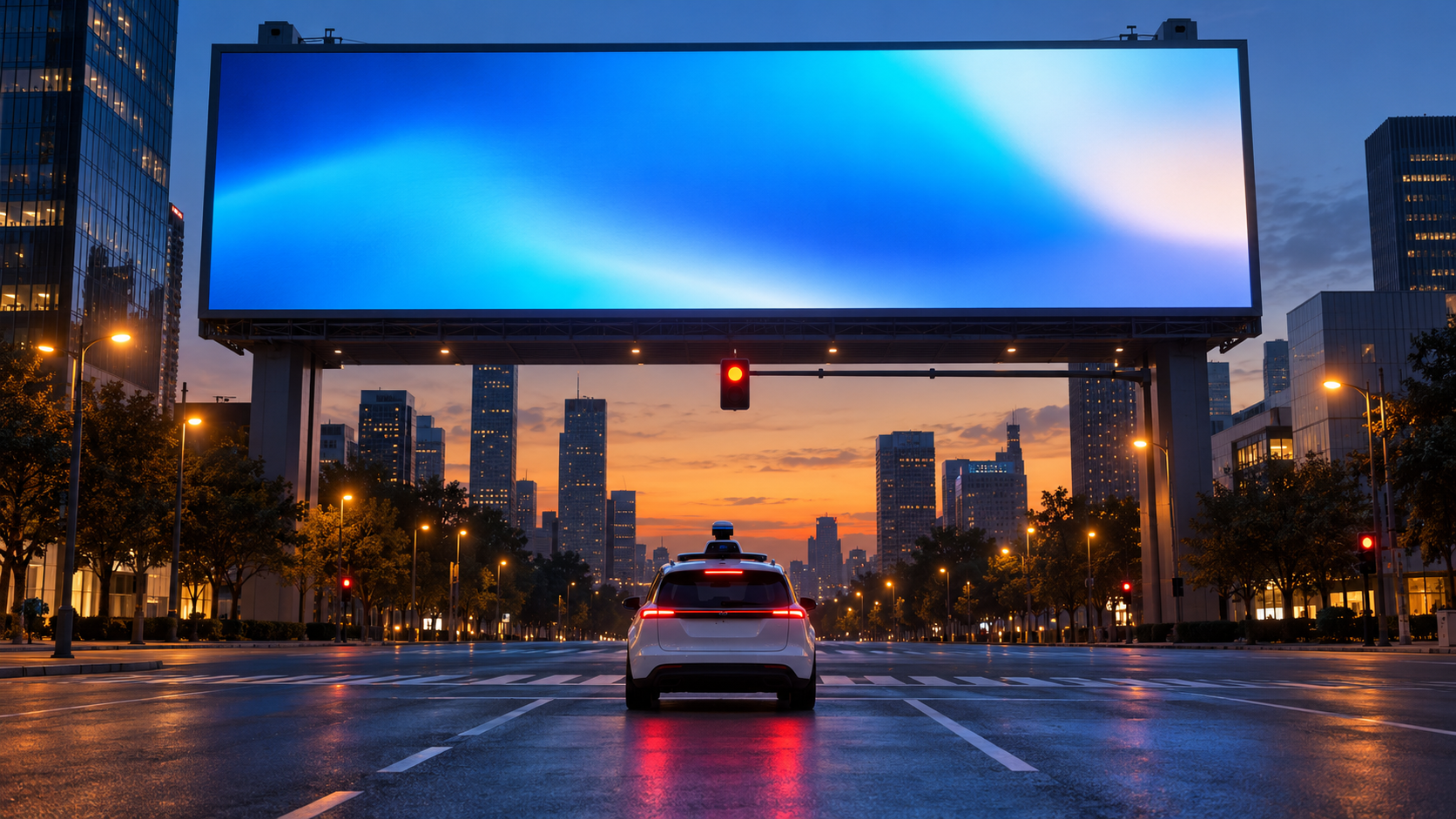 New Self-Driving Taxi Reroutes Every Ride Past A Billboard Its Parent Company Owns