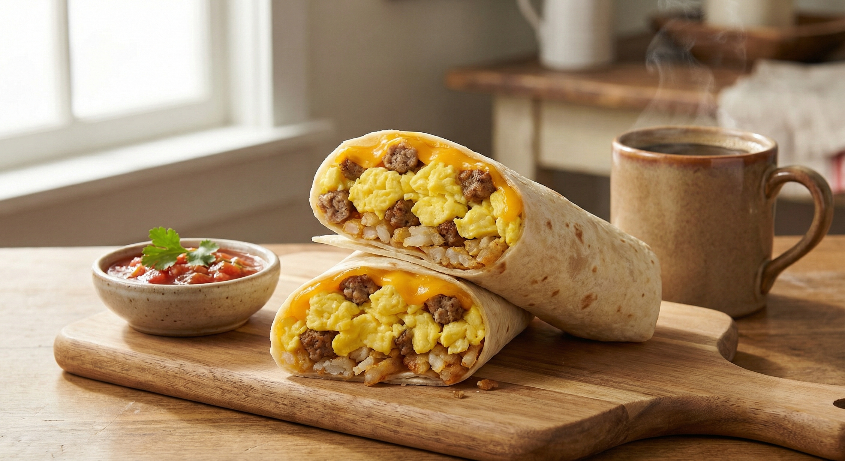 Sausage Egg Breakfast Burritos