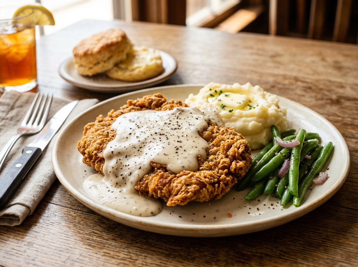 Texas Chicken Fried Steak with Cream Gravy