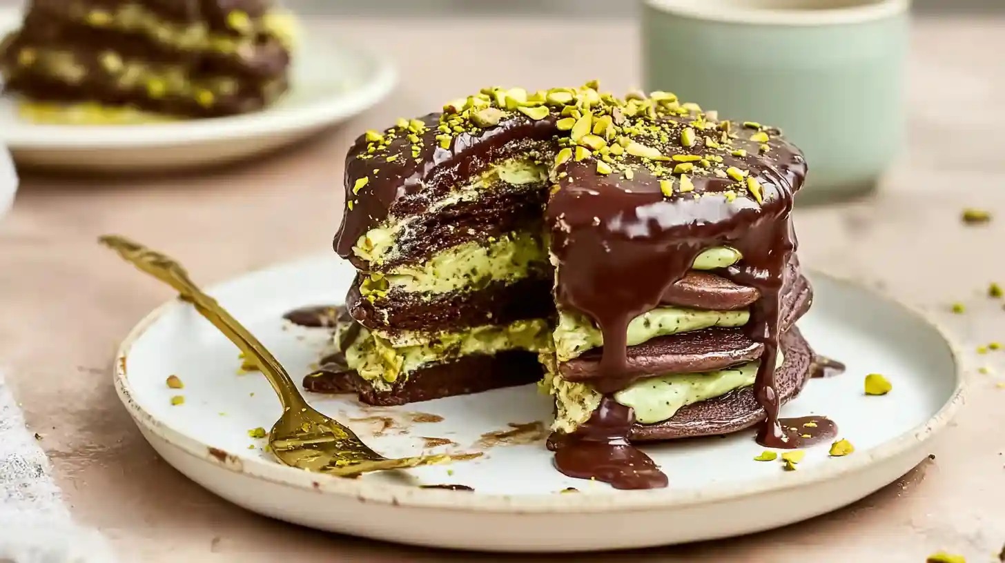 Dubai Chocolate Pancakes