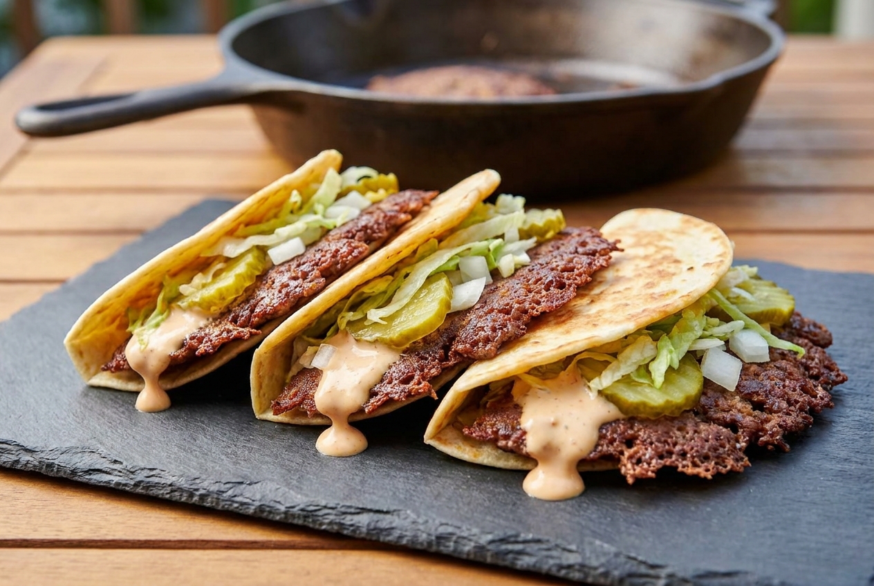 Smash Burger Tacos