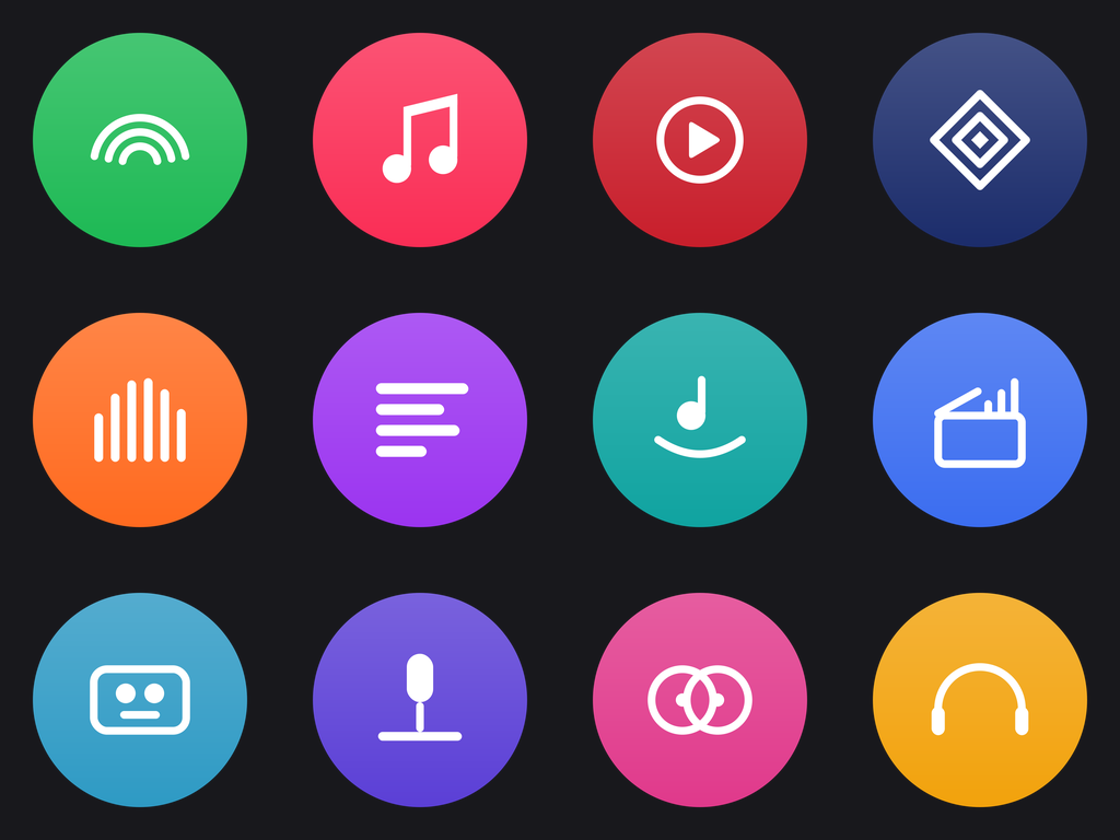 Streamline: Music Services Badge Pack