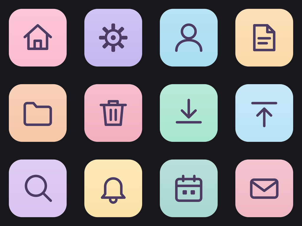 Pastel Pop Icons