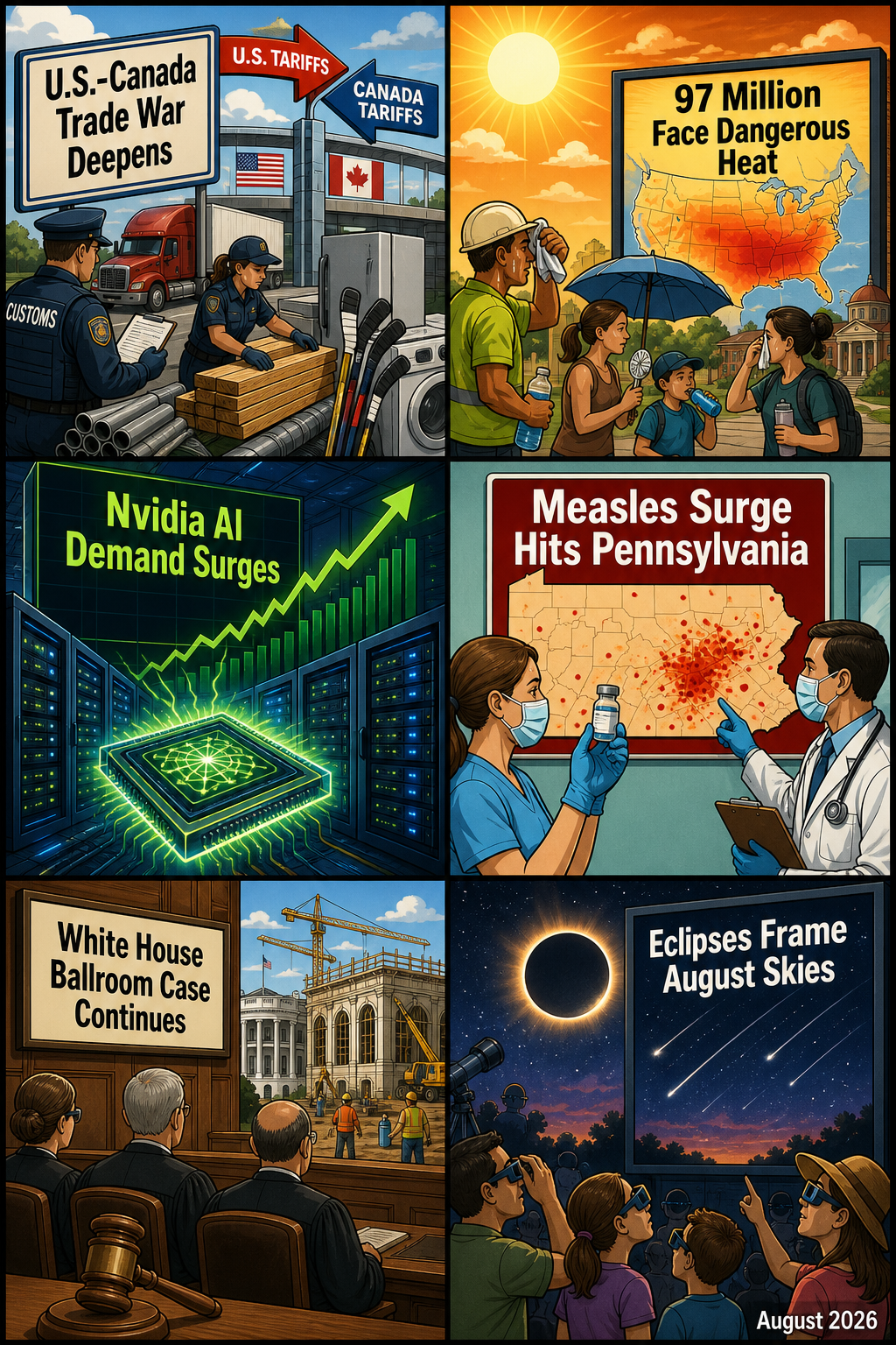 Monthly News Collage August 2026
