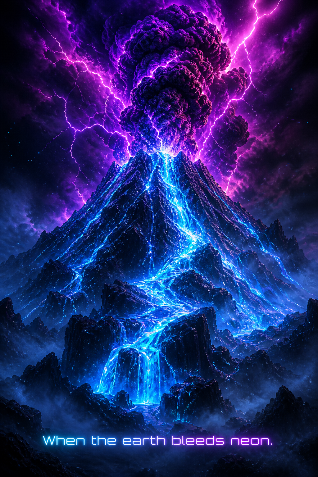 Neon Caldera: The Sapphire Eruption