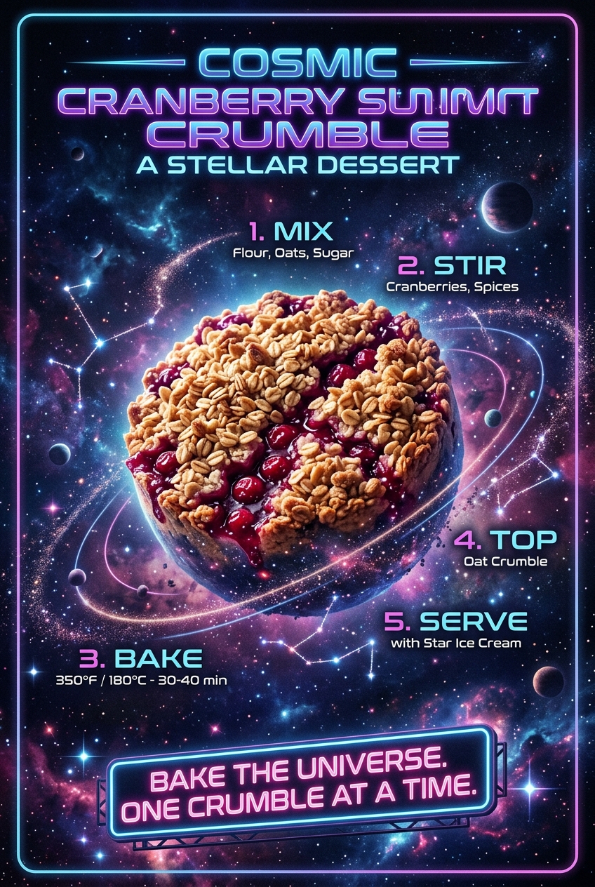 Cosmic Cranberry Crumble: A Stellar Dessert