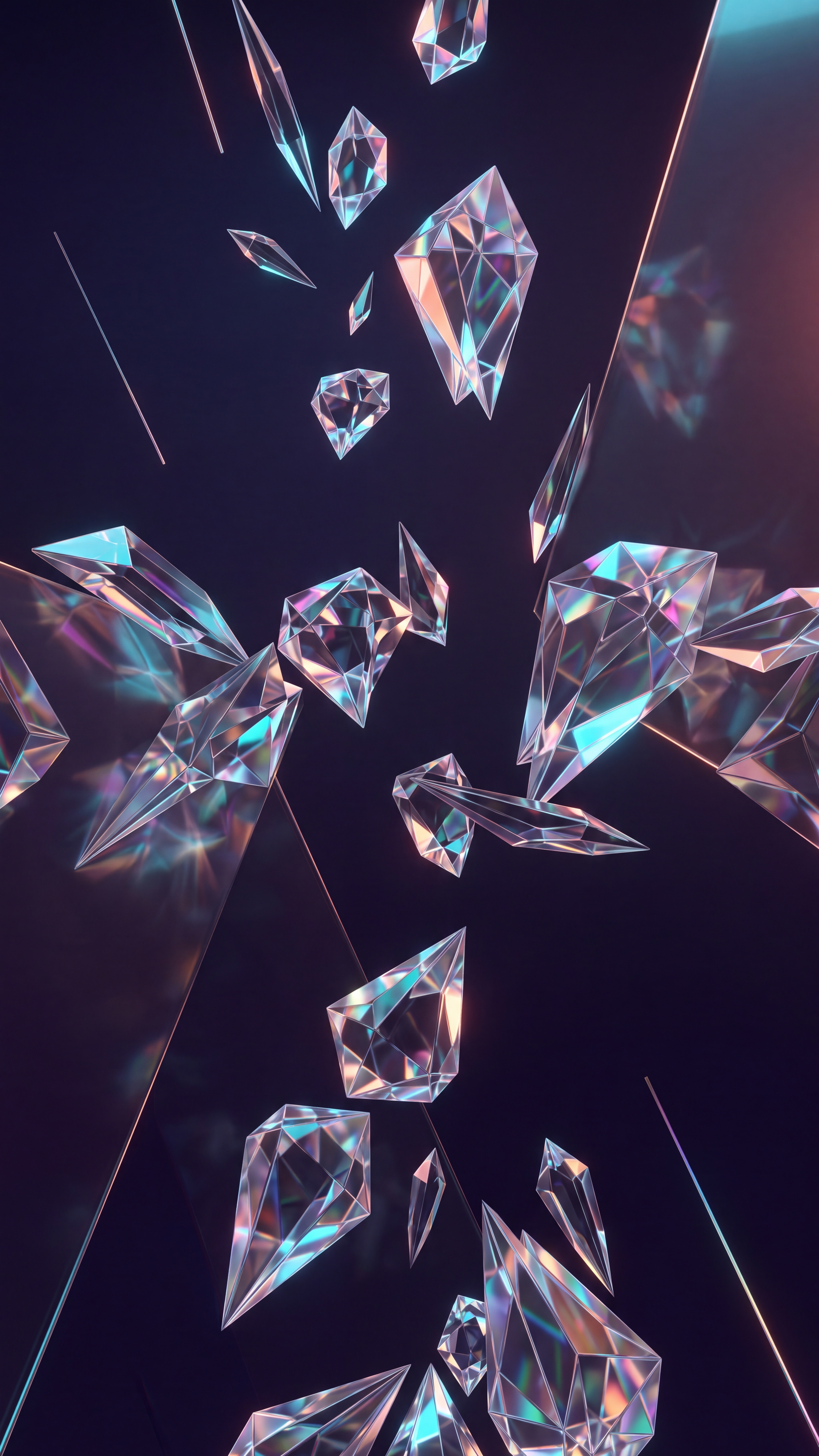 Abstract Crystal Tech — mobile wallpaper