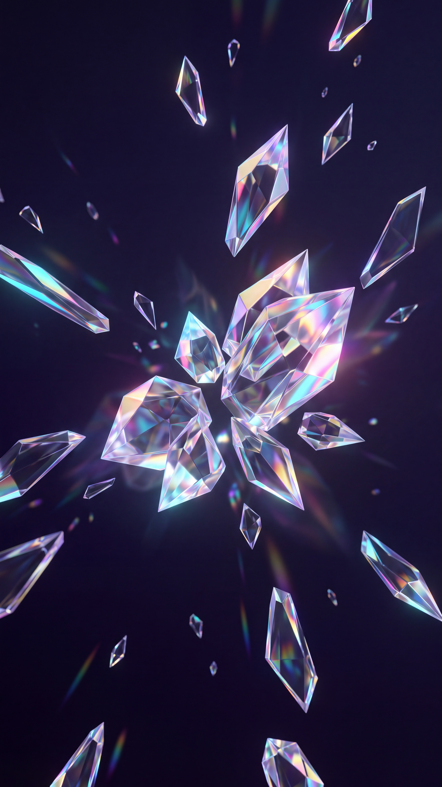 Abstract Crystal Tech — mobile wallpaper