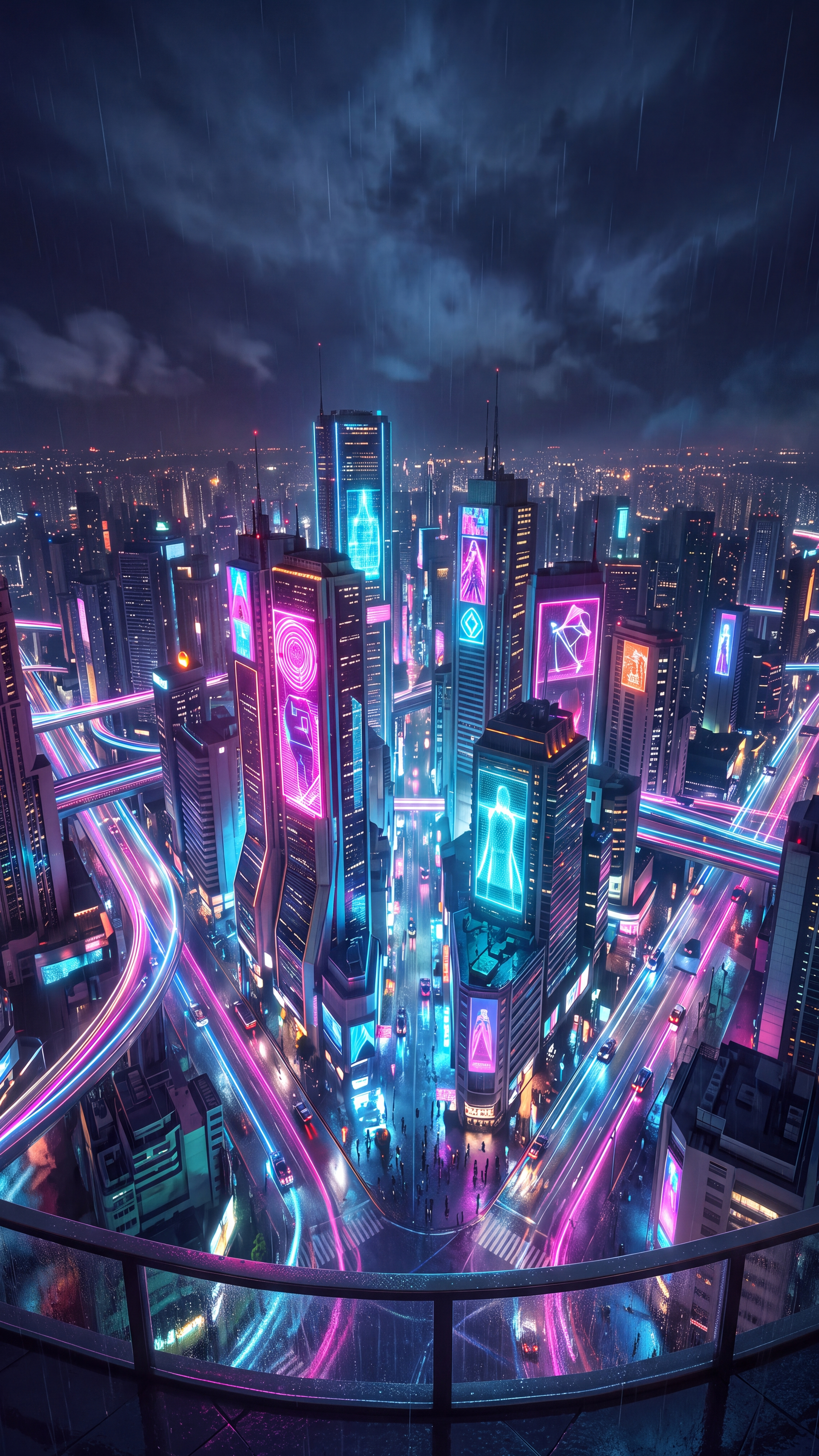 Cyberpunk City — mobile wallpaper